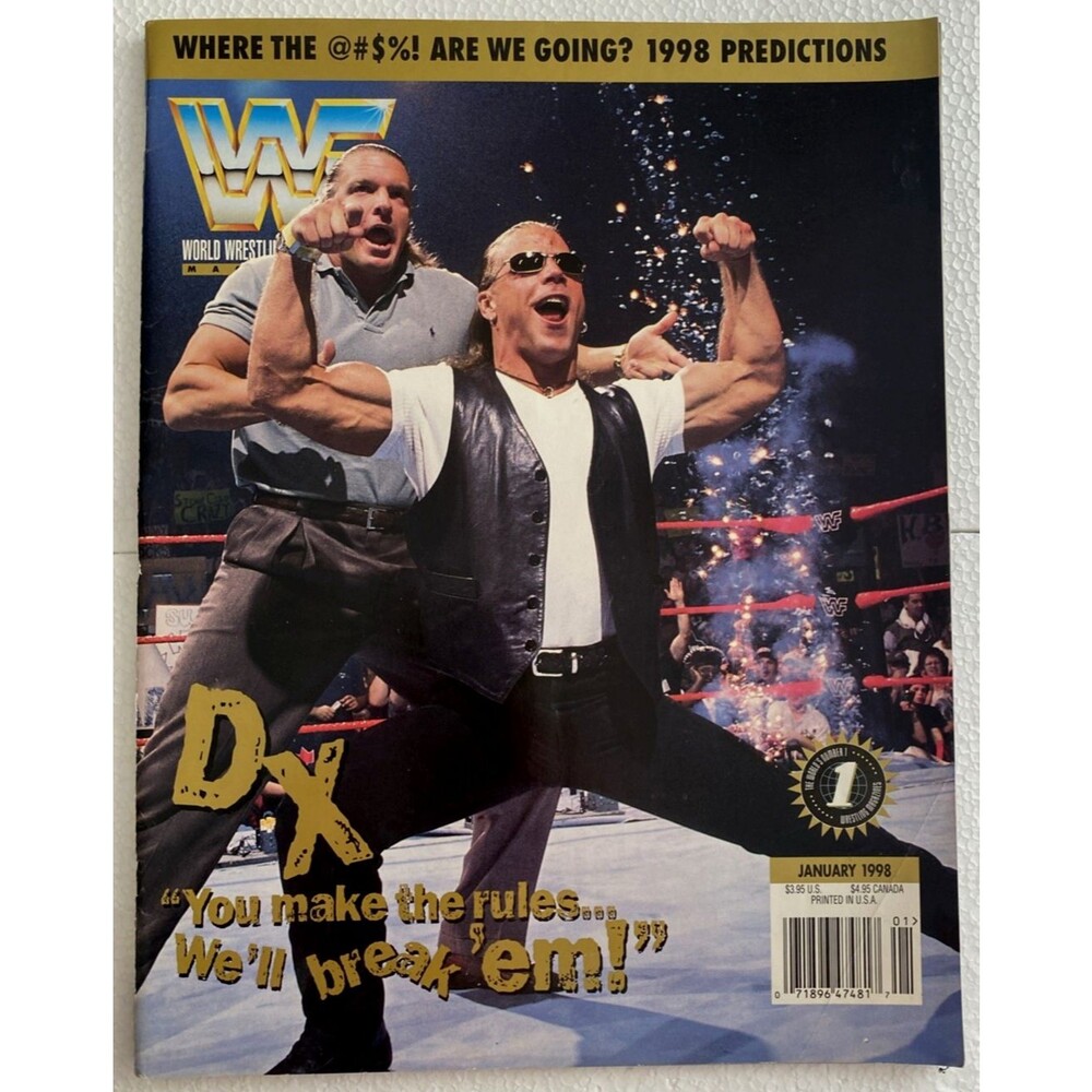 Vintage WWF Magazine Jan 1998 DX Shawn Michaels Triple H D-Generation X Cover